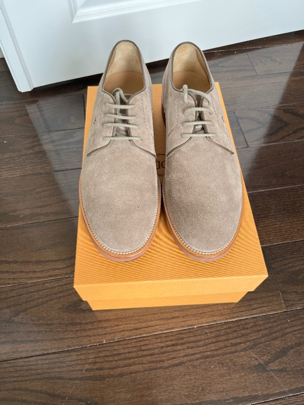 Tod's Suede Sand Derby Shoes Size 8.5UK, 9.5US